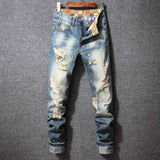 Hong Kong Style Ripped Jeans - MRC STOREbottomsMy StoreHong Kong Style Ripped JeansMRC STORECJXX197721201AZRetro Blue28