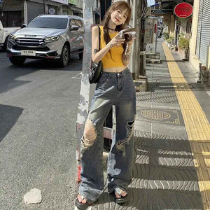 Loose Fitting Wide Leg Jeans - MRC STOREbottomsMy StoreLoose Fitting Wide Leg JeansMRC STORECJNZ205860509IRRetro Blue LengthenedL