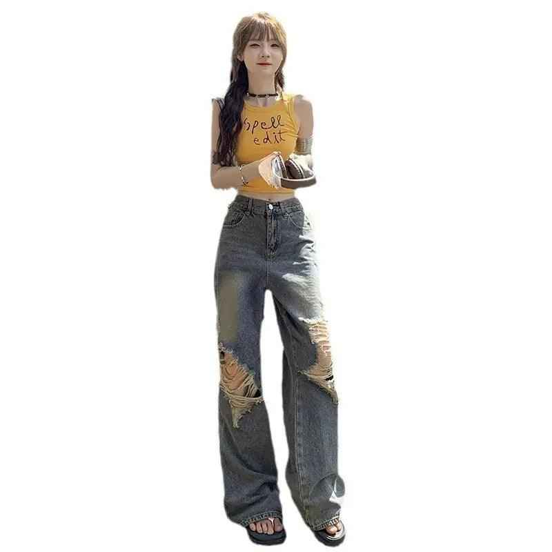 Loose Fitting Wide Leg Jeans - MRC STOREbottomsMy StoreLoose Fitting Wide Leg JeansMRC STORECJNZ205860509IRRetro Blue LengthenedL