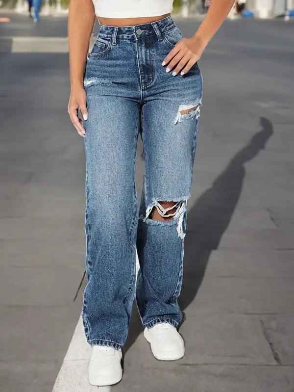 European Ripped Jeans - MRC STOREbottomsMy StoreEuropean Ripped JeansMRC STORECJNZ206750806FUSky Blue2XL