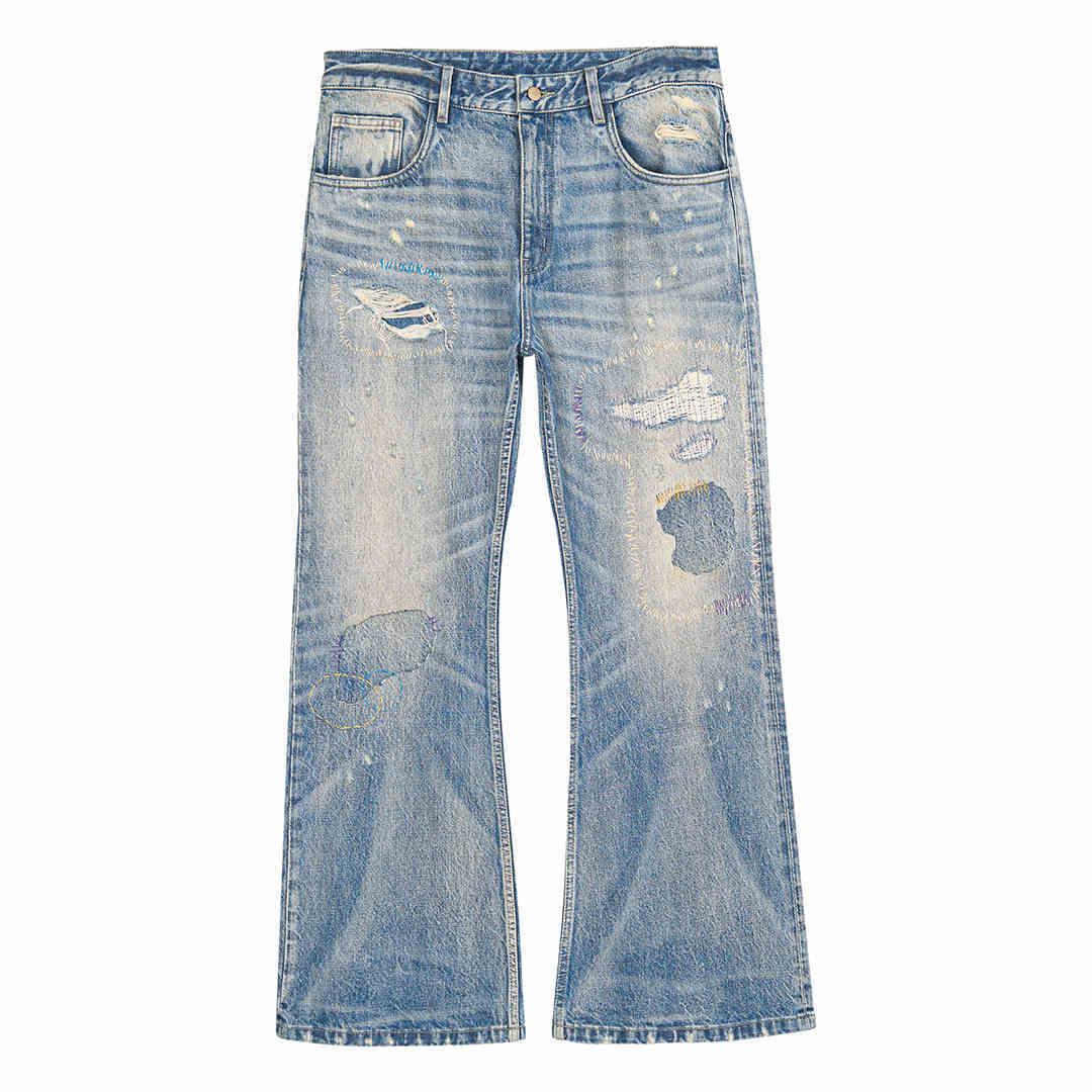 Unisex Flared Jeans - Washed Blue Patch Loose - MRC STOREbottomsMy StoreUnisex Flared Jeans - Washed Blue Patch Loose My Store  160.14MRC STORECJXX232802303CXWashed BlueL