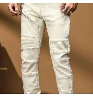 High End Slim Fit Motorcycle Jeans - MRC STOREbottomsMy StoreHigh End Slim Fit Motorcycle JeansMRC STORECJXX201236801AZWhite28