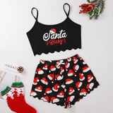 Women's Spaghetti Straps Sleeveless Pajamas – Fun & Festive Holiday Comfort - MRC STOREChristmasMy StoreWomen's Spaghetti Straps Sleeveless Pajamas – Fun & Festive Holiday Comfort - MRC STOREMRC STORECJYD189930423WDSanta ClausL