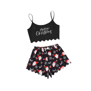 Women's Spaghetti Straps Sleeveless Pajamas – Fun & Festive Holiday Comfort - MRC STOREChristmasMy StoreWomen's Spaghetti Straps Sleeveless Pajamas – Fun & Festive Holiday Comfort - MRC STOREMRC STORECJYD189930419SHMERRYL