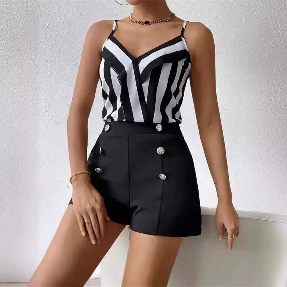 Striped Summer Set - MRC STOREclothesMy StoreStriped Summer SetMRC STORECJLS209217003CXShorts And SuspendersL