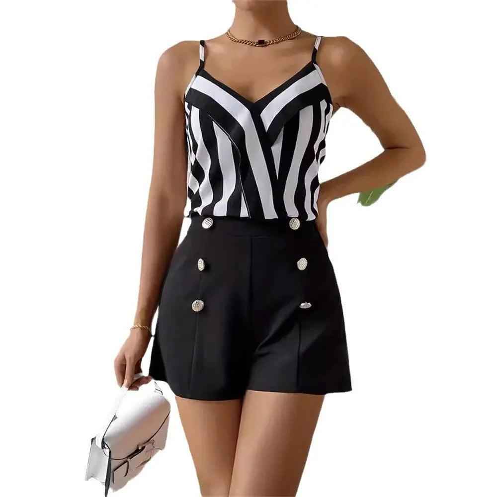 Striped Summer Set - MRC STOREclothesMy StoreStriped Summer SetMRC STORECJLS209217003CXShorts And SuspendersL