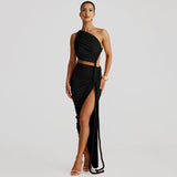 One - Shoulder Dress - Backless Ruched Long - MRC STOREDressMy StoreWomen’s One - Shoulder Dress - Backless Ruched Long My Store  42.49MRC STORECJLY242112318RIBlackL