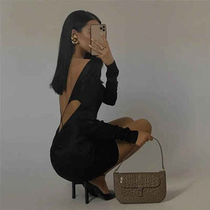Chic Hollow Hip Dress - MRC STOREDressMy StoreChic Hollow Hip DressMRC STORECJLY208999403CXBlackL