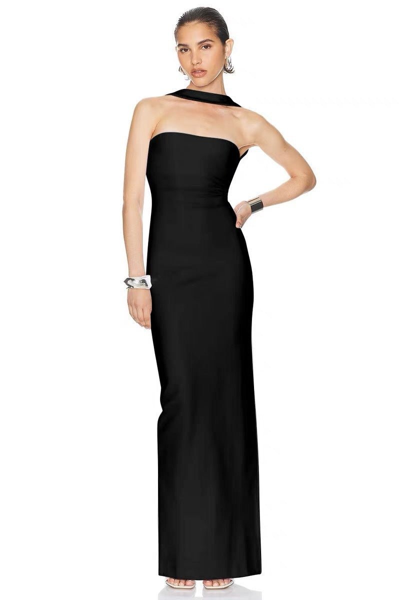 Halter Dress - Skinny Party Long Dress - MRC STOREDressMy StoreWomen’s Halter Dress - Skinny Party Long Dress My Store  58.64MRC STORECJLY241574212LOBlackL