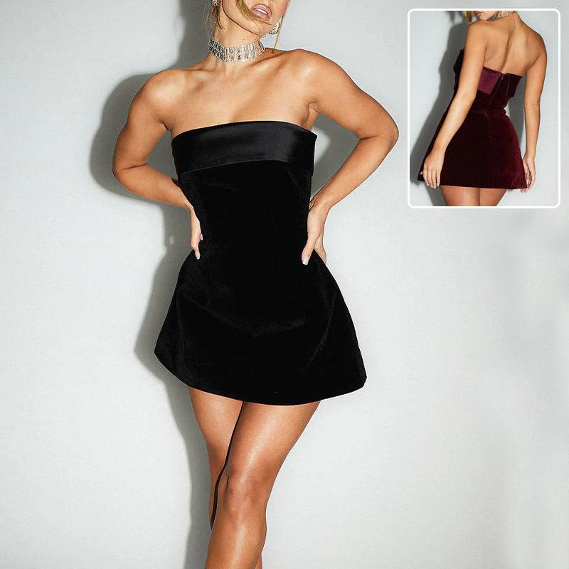 Ins Slim Tube Top Zipper Dress – A - Line Party Evening Dress for Women - MRC STOREDressMy StoreIns Slim Tube Top Zipper Dress – A - Line Party Evening Dress for Women - MRC STOREMRC STORECJLY192351103CXBlackL