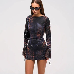 Leopard Print Dress - Winter Short High Waist - MRC STOREDressMy StoreLeopard Print Dress - Winter Short High WaistMRC STORECJLY228740003CXBlackL