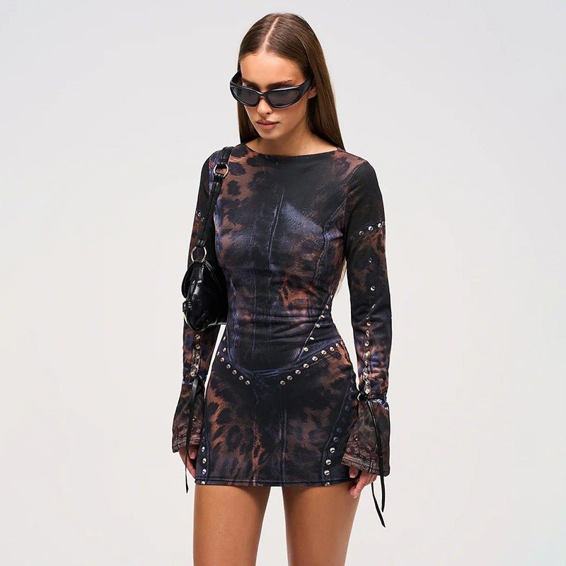Leopard Print Dress - Winter Short High Waist - MRC STOREDressMy StoreLeopard Print Dress - Winter Short High WaistMRC STORECJLY228740003CXBlackL