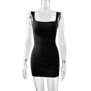 Square Collar Backless Sheath Dress – Slim Fit, Short - MRC STOREDressMy StoreSquare Collar Backless Slim Fit Sheath Dress – The Perfect Short Skirt for Effortless Elegance - MRC STOREMRC STORECJLY217443604DWBlackL