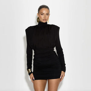 Women’s Sheath Dress - High Collar Pleated - MRC STOREDressMy StoreWomen’s Sheath Dress - High Collar Pleated My Store  24.90MRC STORECJLY231941806FUBlackL