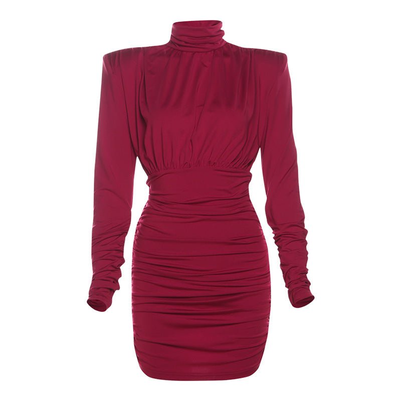Women’s Sheath Dress - High Collar Pleated - MRC STOREDressMy StoreWomen’s Sheath Dress - High Collar Pleated My Store  24.90MRC STORECJLY231941806FUBlackL