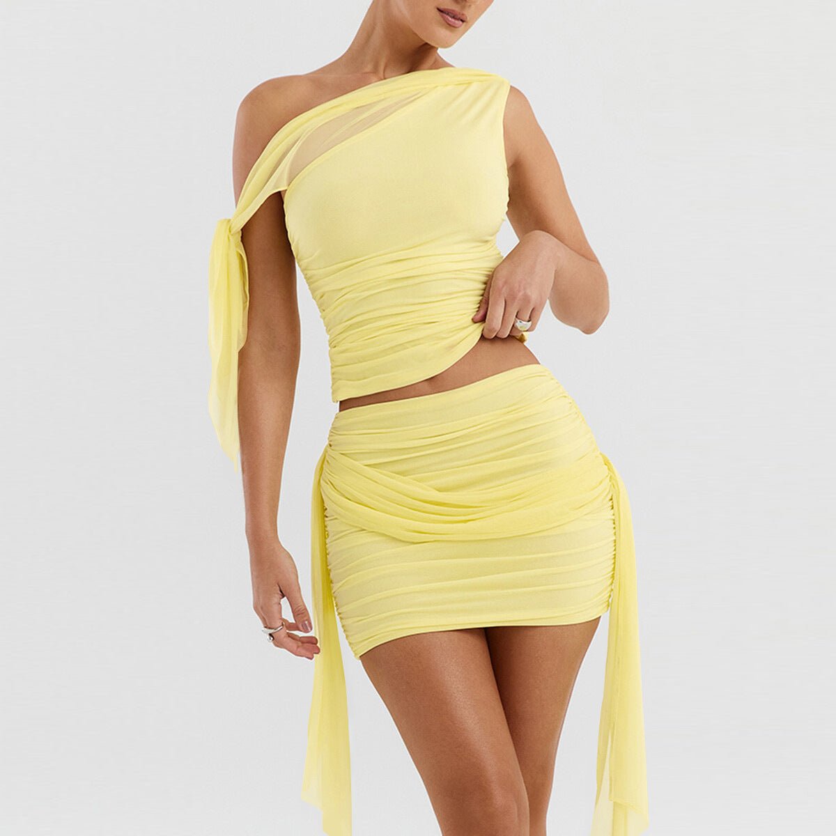 Women’s Slim Fit Skirt - Mesh Stitching Suit - MRC STOREDressMy StoreWomen’s Slim Fit Skirt - Mesh Stitching Suit My Store  30.42MRC STORECJLS241265204DWMilky YellowL