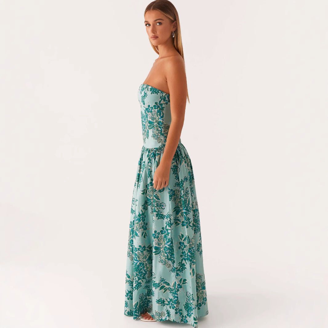 Women’s Tube Top Dress - Printed Long Style - MRC STOREDressMy StoreWomen’s Tube Top Dress - Printed Long Style My Store MRC STORECJLY244109306FUWhiteL