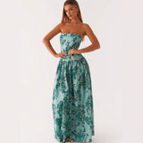 Women’s Tube Top Dress - Printed Long Style - MRC STOREDressMy StoreWomen’s Tube Top Dress - Printed Long Style My Store  41.71MRC STORECJLY244109302BYGreenL