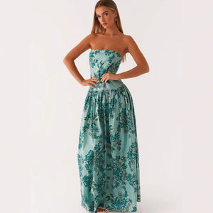 Women’s Tube Top Dress - Printed Long Style - MRC STOREDressMy StoreWomen’s Tube Top Dress - Printed Long Style My Store  41.71MRC STORECJLY244109302BYGreenL