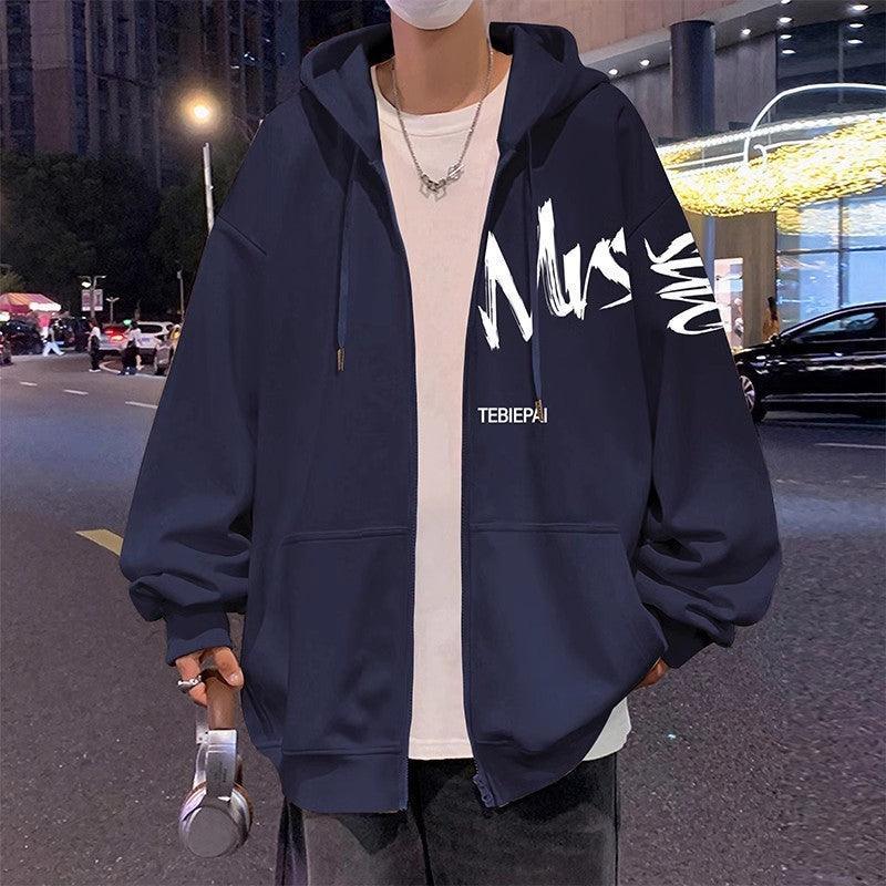 Letter Print Full Zip Hoodie – Hong Kong Style - MRC STOREHoodieMy StoreHong Kong Style Letter Printed Full Zip Hoodie – Cozy & Stylish Outerwear for Youth - MRC STOREMRC STORECJWY219286916PKNavy Blue Regular2XL