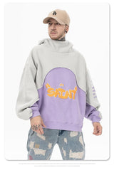 Contrast Velvet Hooded Sweatshirt – Padded - MRC STOREHoodieMy StoreStitching Contrast Color Velvet Padded Hooded Sweatshirt - Pullover in Black & Purple - MRC STOREMRC STORECJWY197627605EVPurpleL