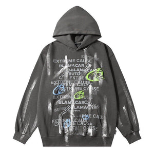 Fashion Letter Printed Graffiti Streetwear Hoodie with Bold Typography - MRC STOREHoodieMy StoreFashion Letter Printed Graffiti Streetwear Hoodie with Bold Typography - MRC STOREMRC STORECJWY209623107GTDark GrayL