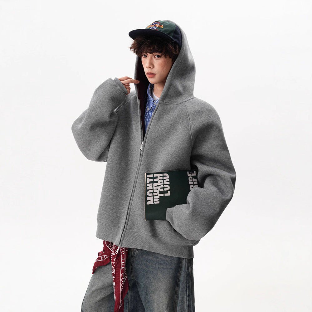 Men’s Contrast Zipper Hooded Cardigan - MRC STOREHoodieMy StoreMen’s Contrast Zipper Hooded Cardigan My Store MRC STORECJWY249118507GTBlackL