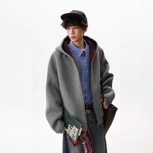 Men’s Contrast Zipper Hooded Cardigan - MRC STOREHoodieMy StoreMen’s Contrast Zipper Hooded Cardigan My Store MRC STORECJWY249118507GTBlackL