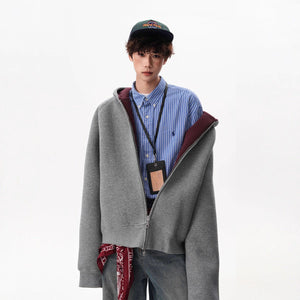 Men’s Contrast Zipper Hooded Cardigan - MRC STOREHoodieMy StoreMen’s Contrast Zipper Hooded Cardigan My Store MRC STORECJWY249118507GTBlackL