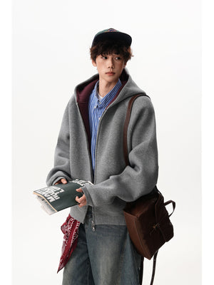 Men’s Contrast Zipper Hooded Cardigan - MRC STOREHoodieMy StoreMen’s Contrast Zipper Hooded Cardigan My Store MRC STORECJWY249118502BYGrayL