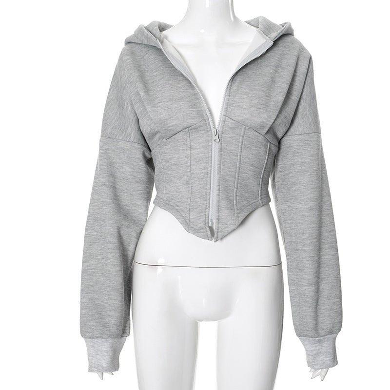 Long Sleeve Zipper Hooded Cardigan - Ultra Short Casual Top - MRC STOREHoodieMy StoreLong Sleeve Zipper Hooded Cardigan - Ultra Short Casual Top - MRC STOREMRC STORECJMY222321706FUWhiteL