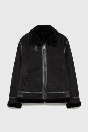 Suede Lapel Jacket – Soft Winter Coat with Casual Elegance in Solid Colors - MRC STOREJacketsMy StoreSuede Lapel Jacket – Soft Winter Coat with Casual Elegance in Solid Colors - MRC STOREMRC STORECJXZ201375503CXBlackL