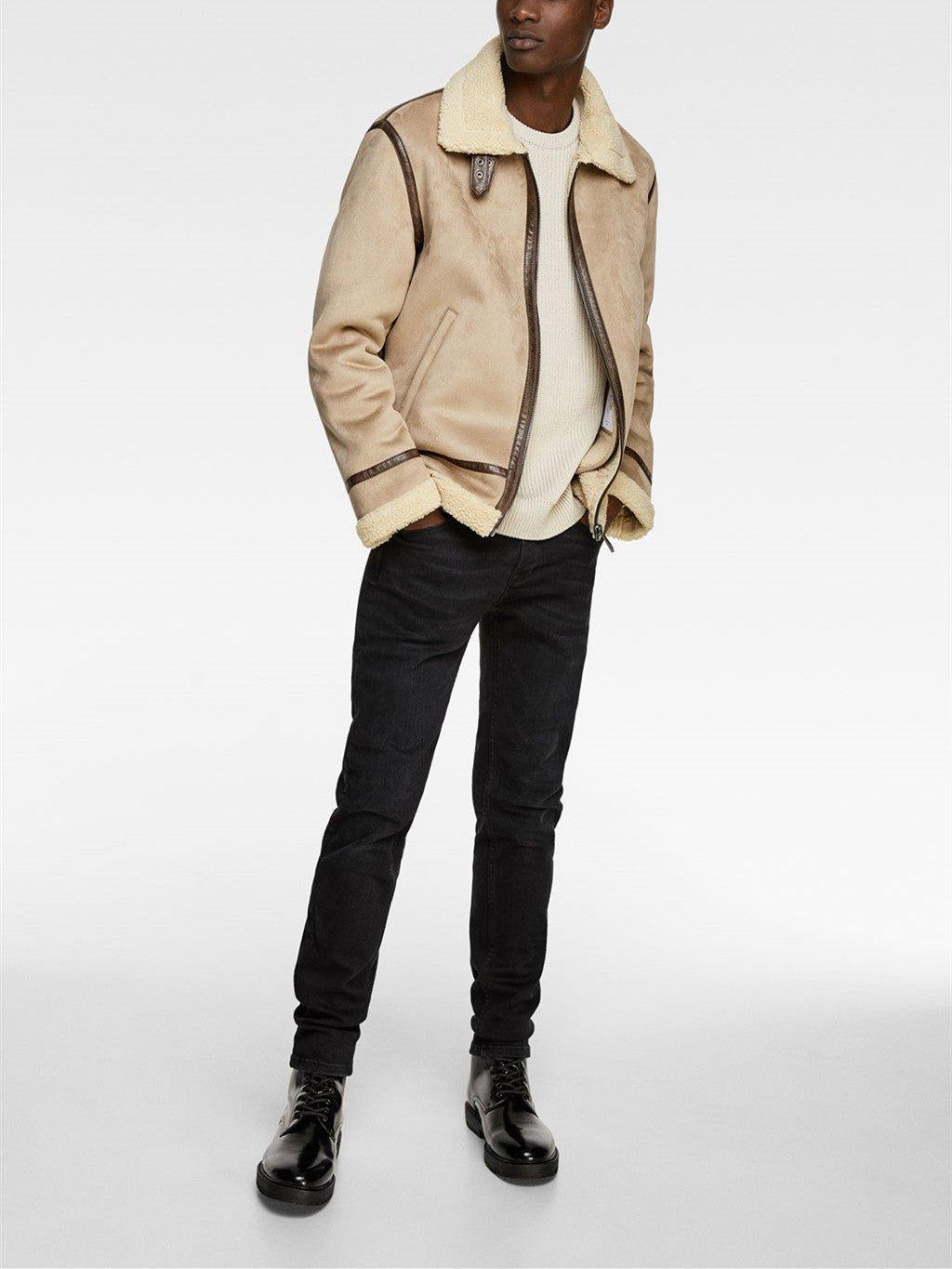 Suede Lapel Jacket – Soft Winter Coat with Casual Elegance in Solid Colors - MRC STOREJacketsMy StoreSuede Lapel Jacket – Soft Winter Coat with Casual Elegance in Solid Colors - MRC STOREMRC STORECJXZ201375507GTBeigeL