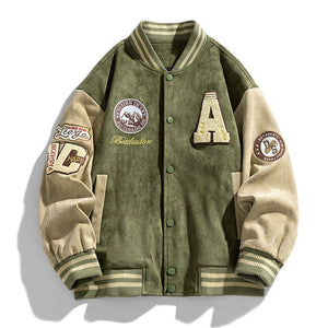 American Retro Loose Letter Baseball Jacket - MRC STOREJacketsMy StoreAmerican Retro Loose Letter Baseball JacketMRC STORECJXZ225204308HSGreen2XL