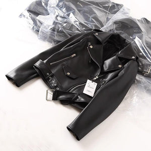Black PU Leather Zip Jacket – Long Sleeve - MRC STOREJacketsMy StoreWomen's Black PU Leather Zip Jacket – Stylish Acrylic Long - Sleeve Outerwear - MRC STOREMRC STORECJYD229210205EVBlack2XL