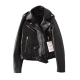 Black PU Leather Zip Jacket – Long Sleeve - MRC STOREJacketsMy StoreWomen's Black PU Leather Zip Jacket – Stylish Acrylic Long - Sleeve Outerwear - MRC STOREMRC STORECJYD229210205EVBlack2XL