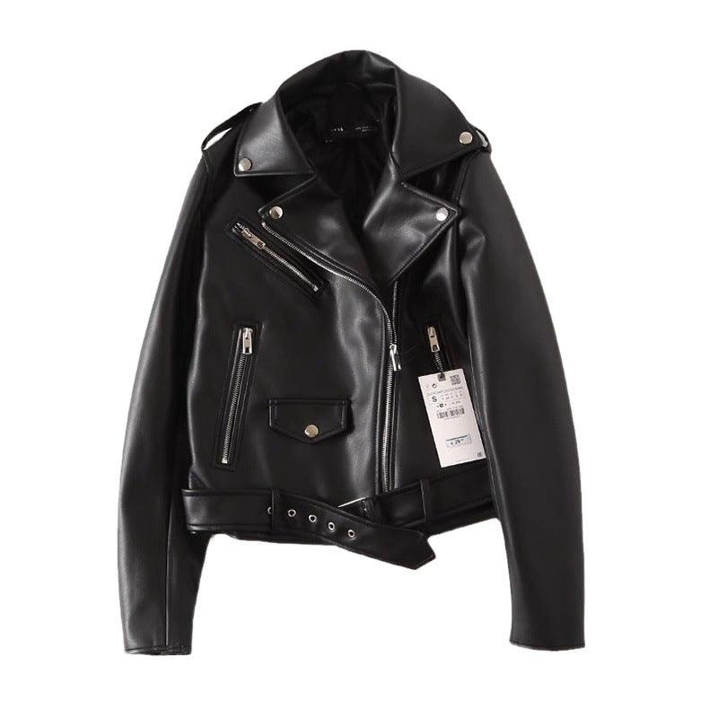 Black PU Leather Zip Jacket – Long Sleeve - MRC STOREJacketsMy StoreWomen's Black PU Leather Zip Jacket – Stylish Acrylic Long - Sleeve Outerwear - MRC STOREMRC STORECJYD229210205EVBlack2XL
