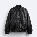 Men's Faux Leather Lapel Cotton Jacket – Black European & American Style - MRC STOREJacketsMy StoreMen's Faux Leather Lapel Cotton Jacket – Black European & American StyleMRC STORECJXZ227074703CXBlackL