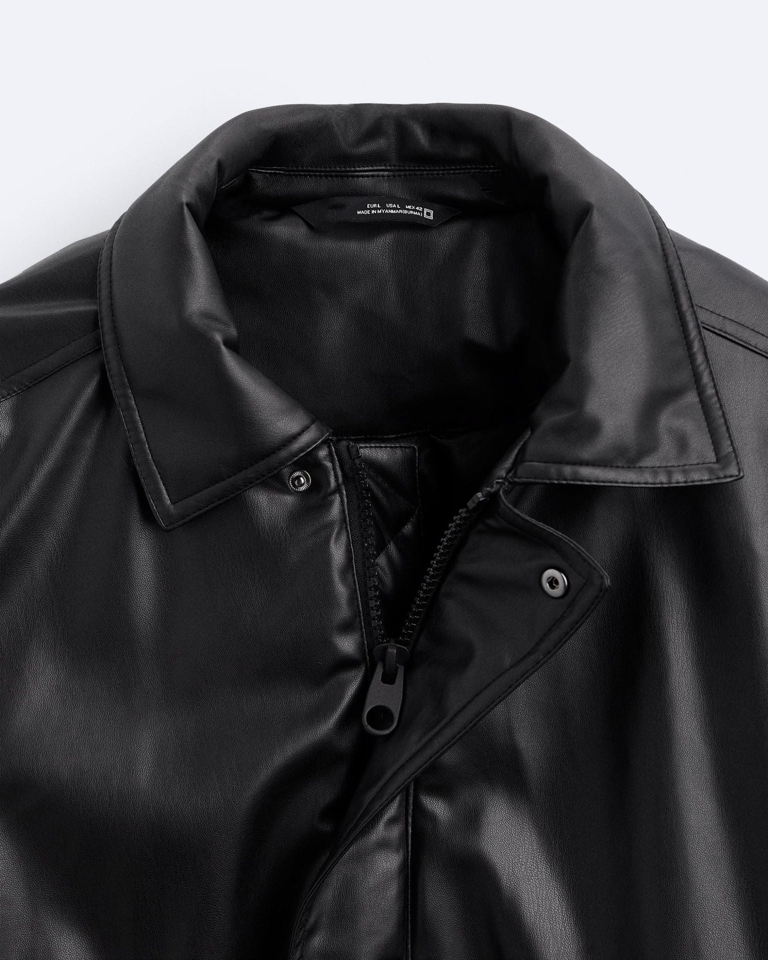 Men's Faux Leather Lapel Cotton Jacket – Black European & American Style - MRC STOREJacketsMy StoreMen's Faux Leather Lapel Cotton Jacket – Black European & American StyleMRC STORECJXZ227074703CXBlackL