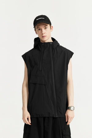 Unisex Hooded Vest - Zipper Japanese Street Coat - MRC STOREJacketsMy StoreUnisex Hooded Vest - Zipper Japanese Street Coat My Store MRC STORECJYD235855307GTDark GrayL