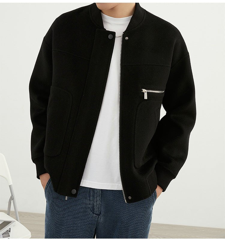 Woolen Coat - Short Baseball Style - MRC STOREJacketsMy StoreMen’s Woolen Coat - Short Baseball Style My Store  75.99MRC STORECJXZ232889502BYBlackL