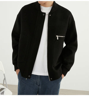Woolen Coat - Short Baseball Style - MRC STOREJacketsMy StoreMen’s Woolen Coat - Short Baseball Style My Store  75.99MRC STORECJXZ232889502BYBlackL