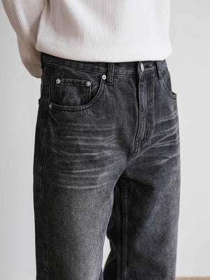 Men's Straight Retro Black Washed Jeans – Classic Cotton Trousers - MRC STOREjeansMy StoreMen's Straight Retro Black Washed Jeans – Classic Cotton TrousersMRC STORECJXX218563302BYBlack28