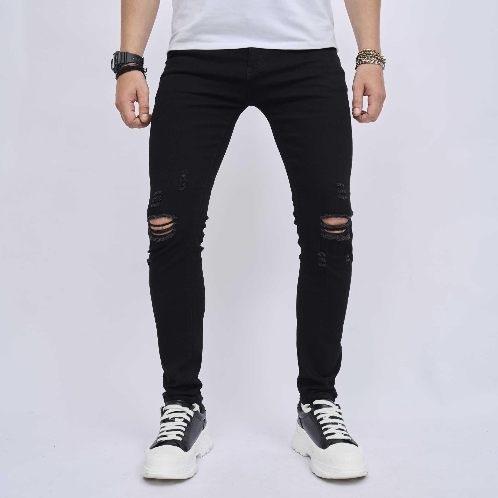 Ripped Slim Fit Skinny Elastic Jeans - Stylish and Comfortable Denim for Teens - MRC STOREjeansMy StoreRipped Slim Fit Skinny Elastic Jeans - Stylish and Comfortable Denim for Teens - MRC STOREMRC STORECJXX219971801AZBlack28