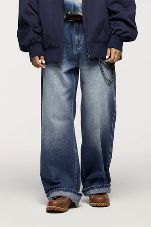 Men’s Wide Leg Jeans - Washed Cut Trousers - MRC STOREjeansMy StoreMen’s Wide Leg Jeans - Washed Cut Trousers My Store MRC STORECJXX240661303CXBlack And GrayL