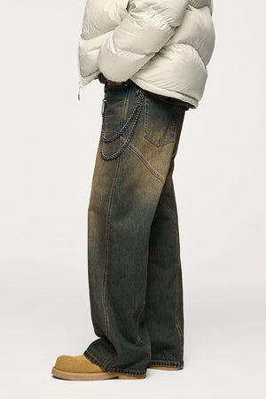 Men’s Wide Leg Jeans - Washed Cut Trousers - MRC STOREjeansMy StoreMen’s Wide Leg Jeans - Washed Cut Trousers My Store MRC STORECJXX240661303CXBlack And GrayL