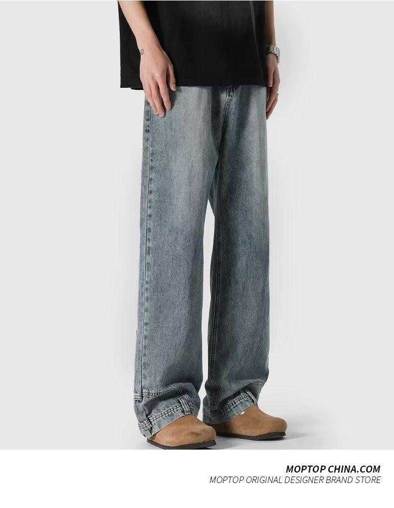 Retro High Street Jeans – Straight - Leg Loose Cotton Trousers for Couples - MRC STOREjeansMy StoreRetro High Street Jeans – Straight - Leg Loose Cotton Trousers for Couples - MRC STOREMRC STORECJXX228205005EVBlue2XL