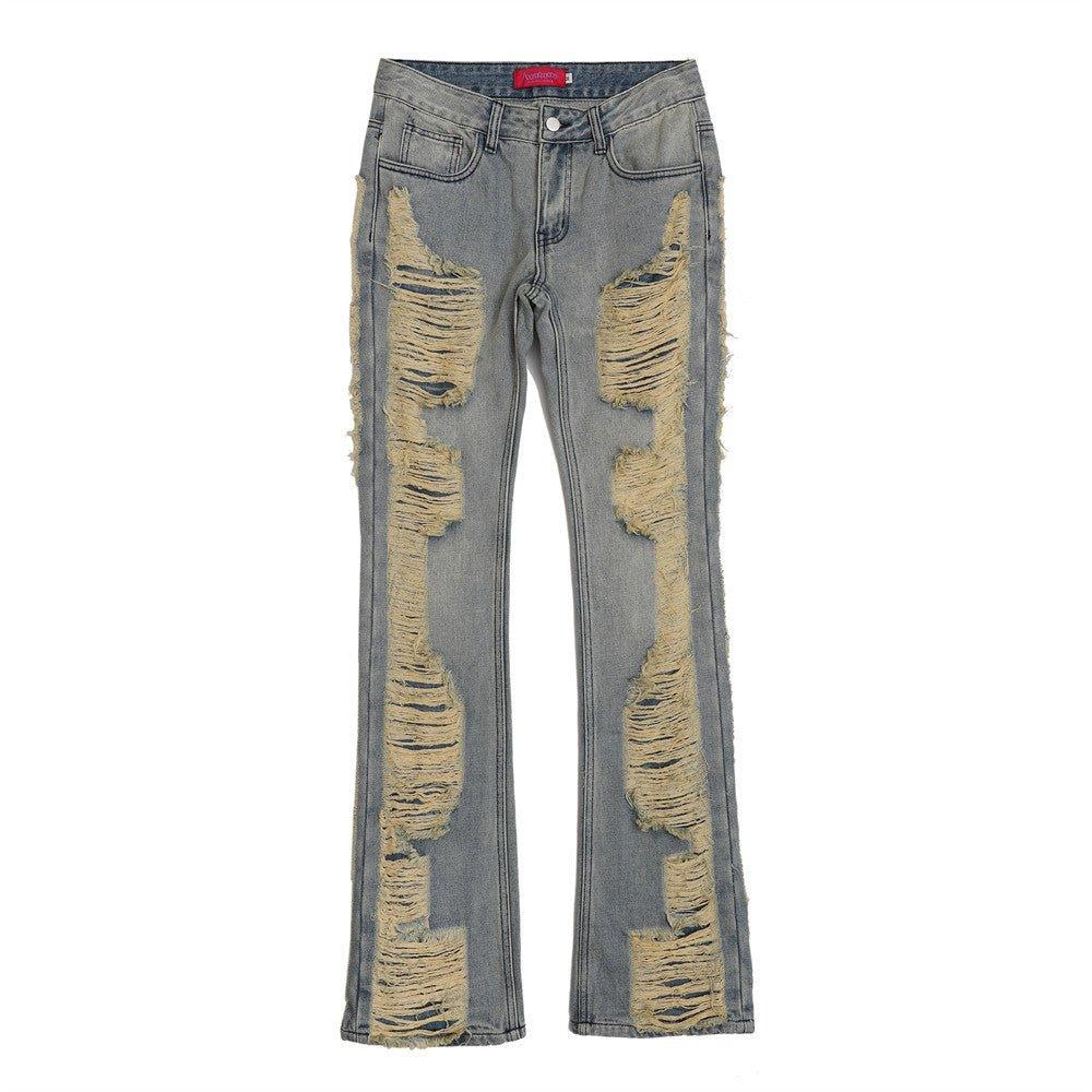 High Street Hand Scratched Whiskering Flare Jeans – Blue Denim - MRC STOREjeansMy StoreHigh Street Hand Scratched Whiskering Flare Jeans – Blue Denim - MRC STOREMRC STORECJNZ156168703CXBlueL