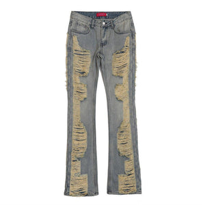 High Street Hand Scratched Whiskering Flare Jeans – Blue Denim - MRC STOREjeansMy StoreHigh Street Hand Scratched Whiskering Flare Jeans – Blue Denim - MRC STOREMRC STORECJNZ156168703CXBlueL