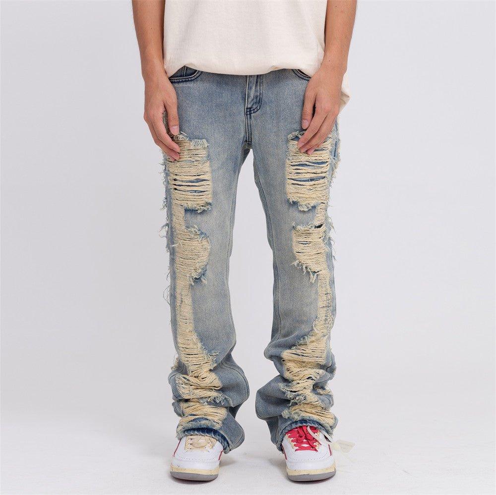 High Street Hand Scratched Whiskering Flare Jeans – Blue Denim - MRC STOREjeansMy StoreHigh Street Hand Scratched Whiskering Flare Jeans – Blue Denim - MRC STOREMRC STORECJNZ156168703CXBlueL